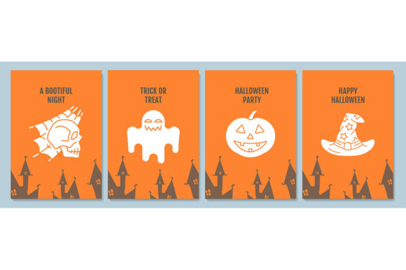 Celebrate Halloween Night Greeting Cards: Creative Vector Designs