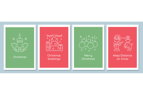 Celebrating Christmas Tradition Postcard: The Art of Linear Design in Holiday Communication