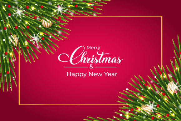 Christmas Banner with Decoration Balls