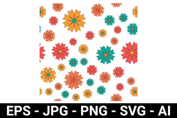 Colorful Flower Petal Seamless Pattern