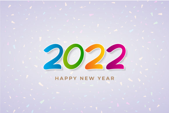 Colorful Happy New Year 2022 Banner
