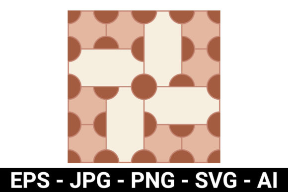 Earth Tone Tile Seamless Pattern