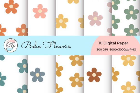 Flowers Background Patterns Set: Elevating Digital and Physical Creativity