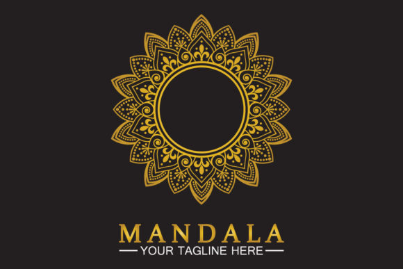 Gold Mandala Logo Design Vector Template