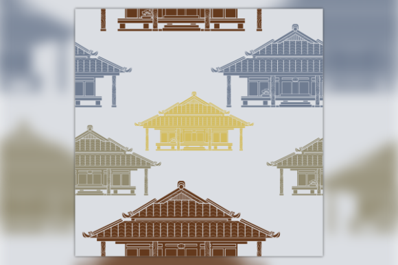 Japanese House Seamless Pattern: A Versatile Asset for Design and Cultural Projects