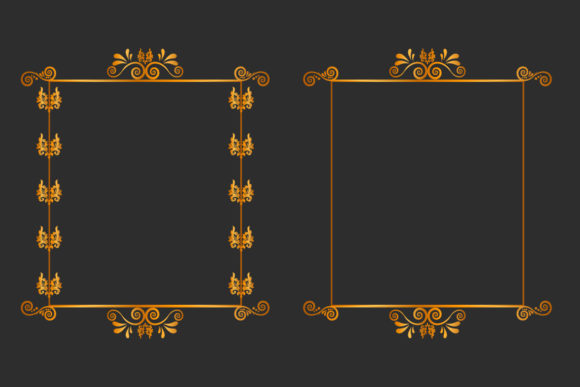 Luxury Golden Border Frame Set: Elevating Visual Workflows with Premium Assets
