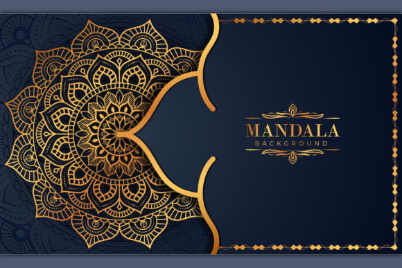 Luxury Mandala Background in Gold Color