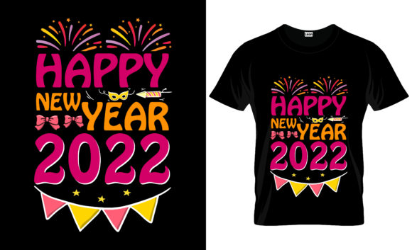 New Year T-shirt and Mug Design 03 – A Versatile Digital Clip Art for Festive Creations