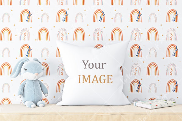 Pillow Mockup Kids - 362: Elevate Your Design Portfolio with Realistic Bedding Visuals