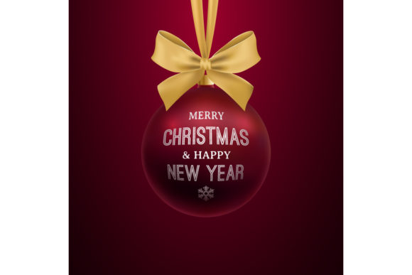 Realistic Dark Red Christmas Ball: A Festive Decorative Gem for Your Holiday Season