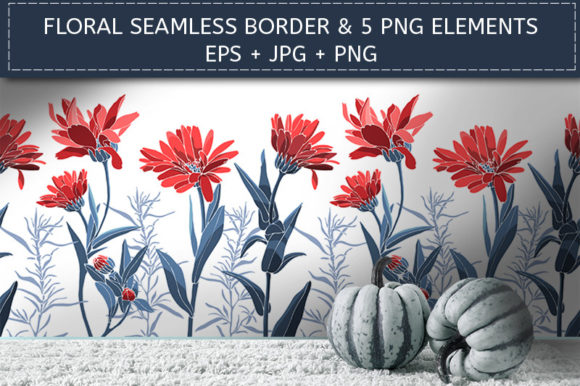 Red Flowers with Blue Leaves: A Vibrant Design Element for Creative Projects