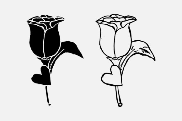 Rose Hand-Drawn Line Art or Pattern: A Versatile Asset for Modern Creators