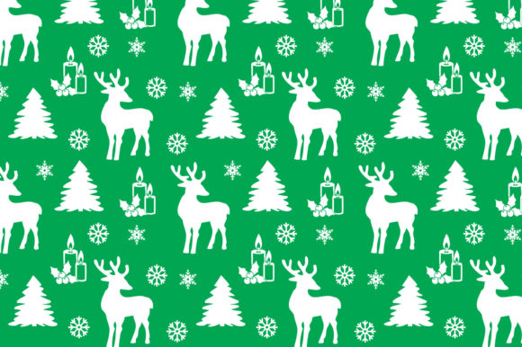 Seamless Pattern Christmas Tree Deer: A Versatile Design for Creative Projects