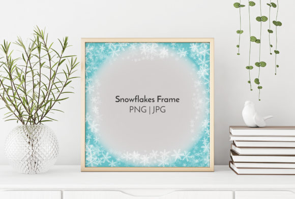 Snowflakes Winter Frame Sublimation PNG