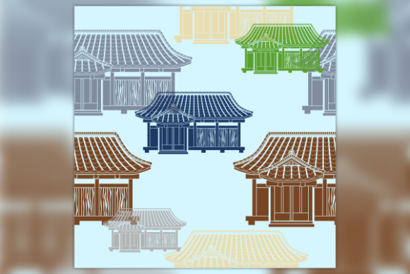 Traditional Japanese House Pattern