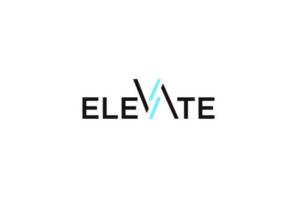 Typography Text Logo Elevate Modern