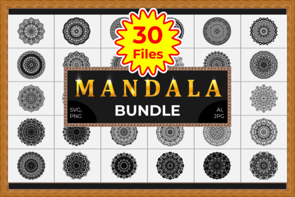 Unleash Your Creativity with the 30 Mandala SVG Crafts Bundle Vol-04: The Ultimate Digital Resource for Artists and Makers