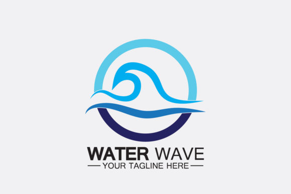 Water Wave Logo Illustration Design for Modern Brands
